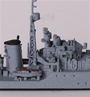 A 1/1250 scale metal, waterline model of HMS Tenacious, an S-class destroyer. The model was introduced in 2013 by NN Cad, an offshoot from Navis Neptun but is now manufactured by Spider Navy.A model of an S/T-class destroyer with lattice masts &amp; 4.7" guns, Tenacious survived the war, as did the rest of the Ts, to be scrapped at Troon in 1965. A very fine, crisply detailed metal waterline model indeed.
