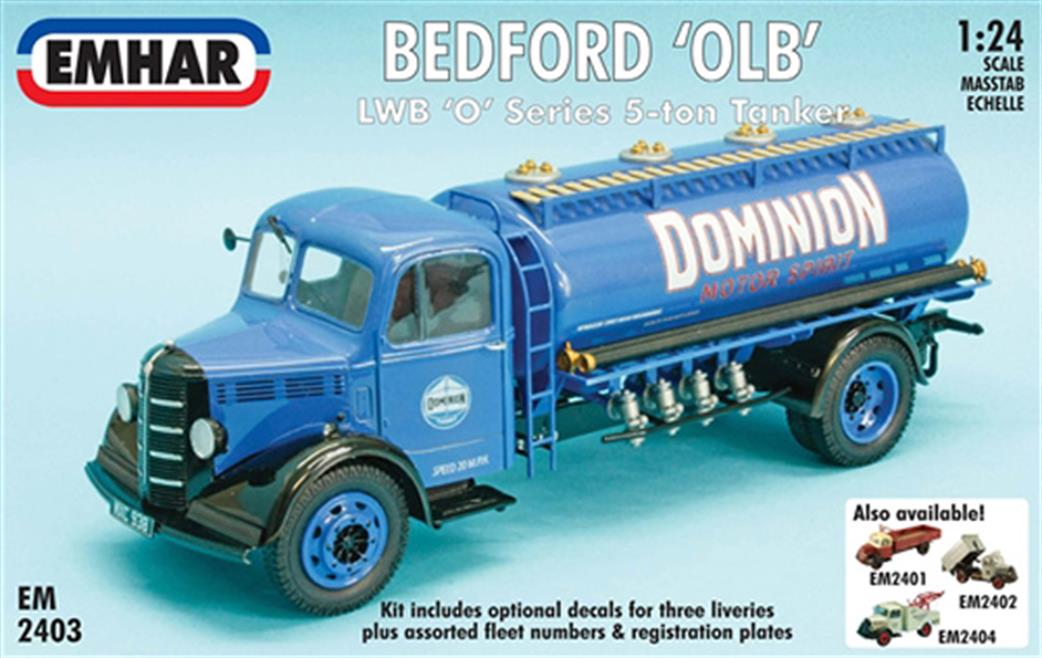 Emhar 1/24 2403 Bedford OLB Series LWB Tanker Truck Kit
