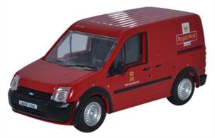 Oxford Diecast 1/76 Ford Transit Connect Royal Mail 76FTC001The Ford Motor Company boasts that every Transit is built for purpose and the smaller Ford Transit Connect is no exception with a large cargo capability lending itself to all sorts of commercial van users. Shaped by Ford kinetic design, the van has improved aerodynamics for greater fuel efficiency and high-tech lights for greater visibility. Component parts have also been designed for easy service and replacement.Here at Oxford we have replicated the Ford Transit throughout its evolution from the early 'box on wheels' to this latest streamlined body shape, which looks really good with its bold contemporary styling.  It is no surprise that in real life, it has sought favour with the Royal Mail as part of their delivery fleet and is therefore a natural choice of livery to launch our 1:76 scale model. Looking at the detail, our model is registered LD06 USX and painted in the signature Post Office red. The interior, chassis, window surrounds, grilles, bumpers, side trim, door handles and wheels are all black. The Royal Mail insignia appears on both sides and the cab doors of the van, as well as across the back. A modern touch sees the Royal Mail website address under the ER printing on the cab doors, also featuring across the back doors along with the 08457 telephone number.