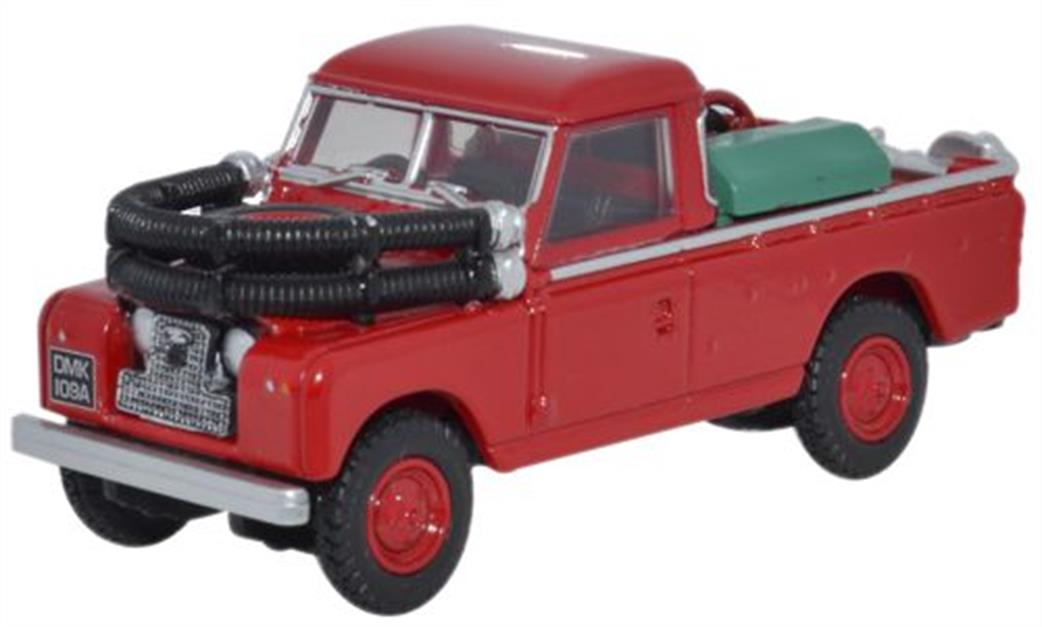 Oxford Diecast 76LAN2004 Land Rover Series II Fire Appilance Red 1/76
