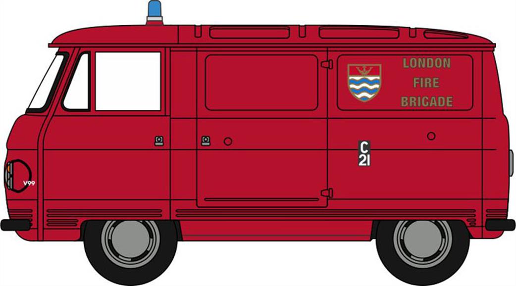 Oxford Diecast 1/76 76PB005 Commer PB Van London Fire Brigade