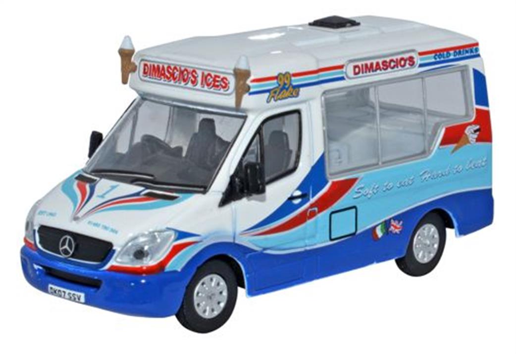 Oxford Diecast 1/76 76WM002 Whitby Mondial Ice Cream Van Dimachios