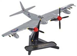 This Model is a sea-based Hornet F20, as used by the Royal Navy. Decorated in all-over silver, the under wing tips and propeller spinner are bright red. The RAF roundels feature in red, white and blue on the upper and under wings; as well as on both