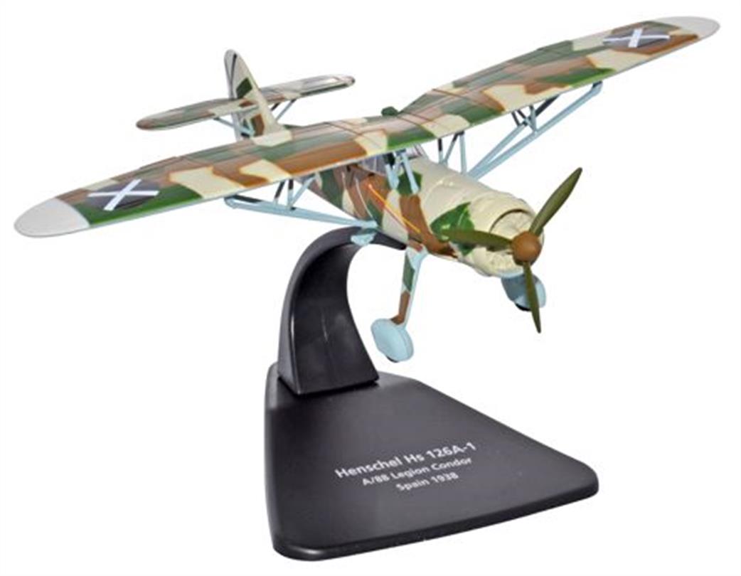 Oxford Diecast 1/72 AC044 HS-126A-1 A88 Legion Condor Spain 1938 model aircraft