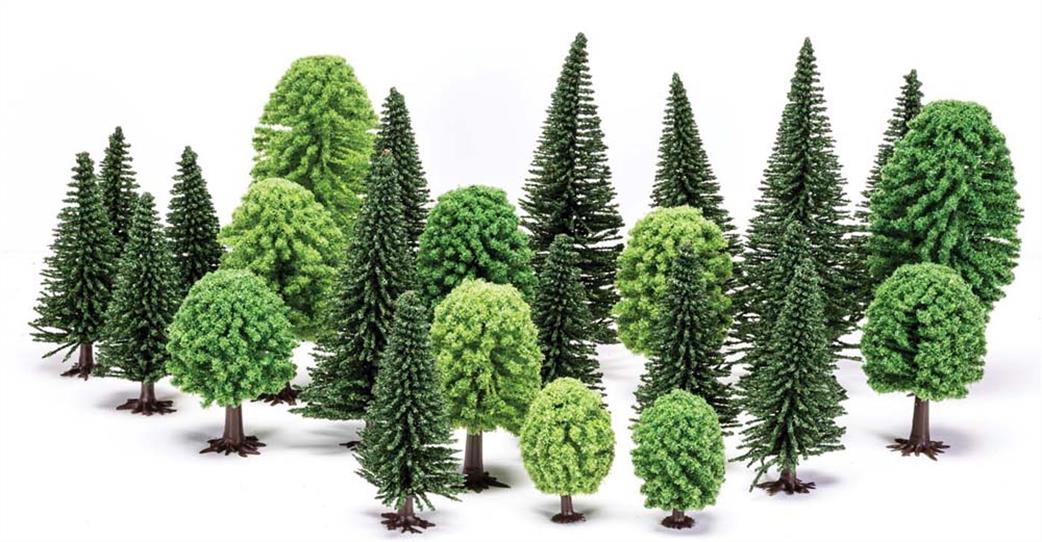 Hornby  R7201 20 x 5-14cm Height Mixed Trees