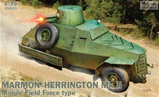 IBG Models 35023 1/35 Scale  Marmon Herrington Mk11 Armoured CarGlue and paints are required to assemble and complete the model (not included)