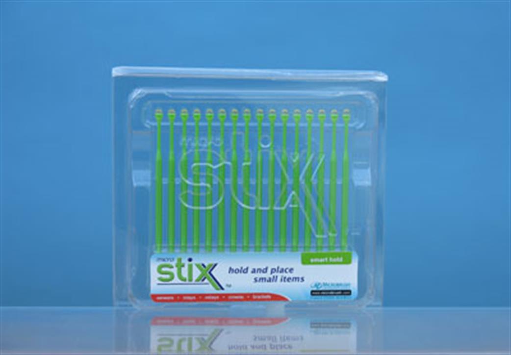 Microbrush  STIX64G Microstix Smart Hold Green Pick Ups Pack of 16