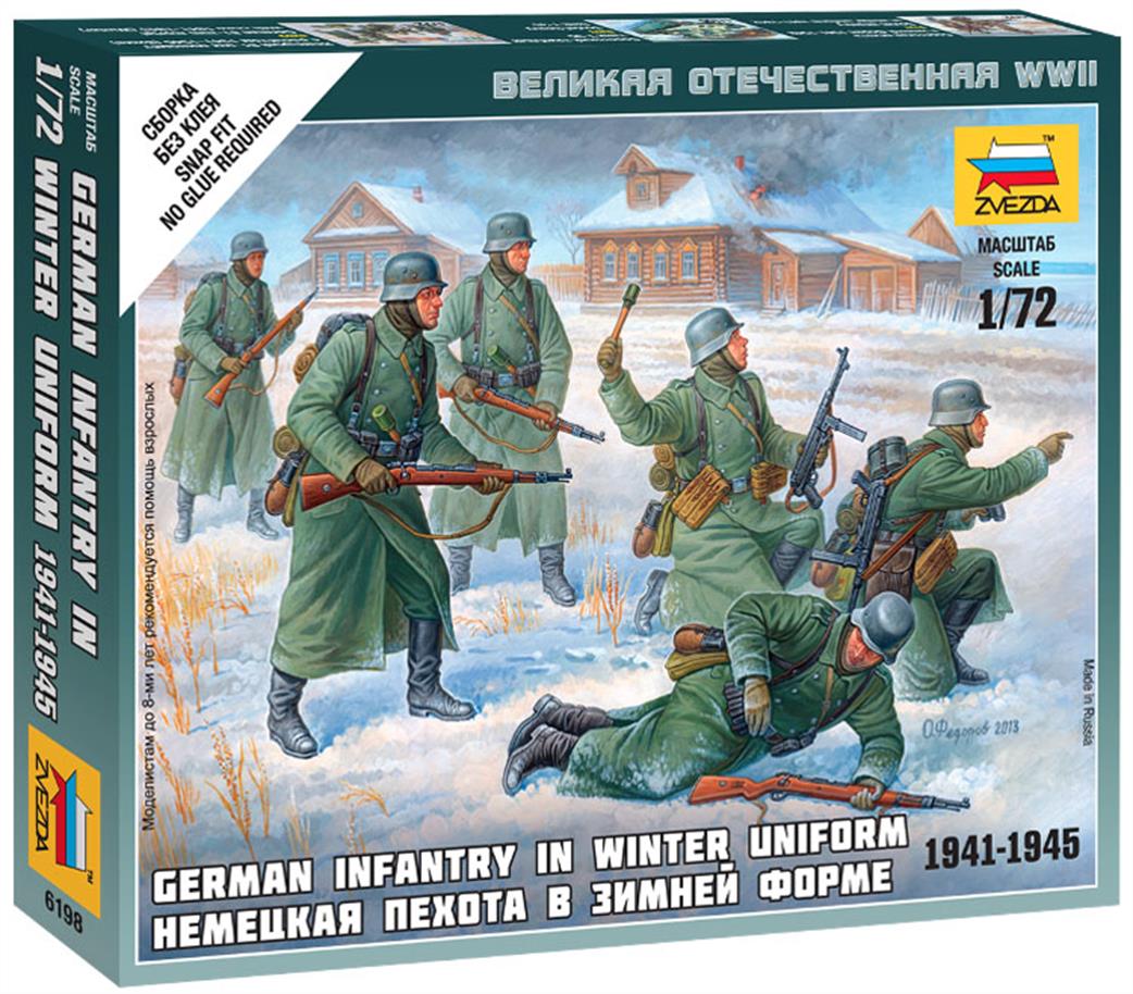 Zvezda 1/72 6198 German Infantry in Winter Uniform