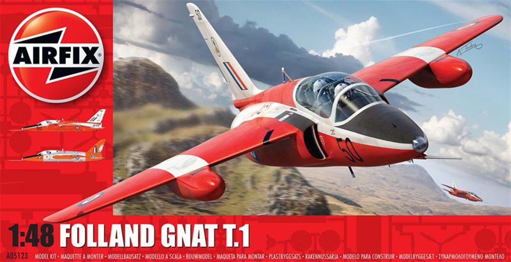 Airfix A05123 Folland Gnat Jet Trainer Aircraft Kit 1/48