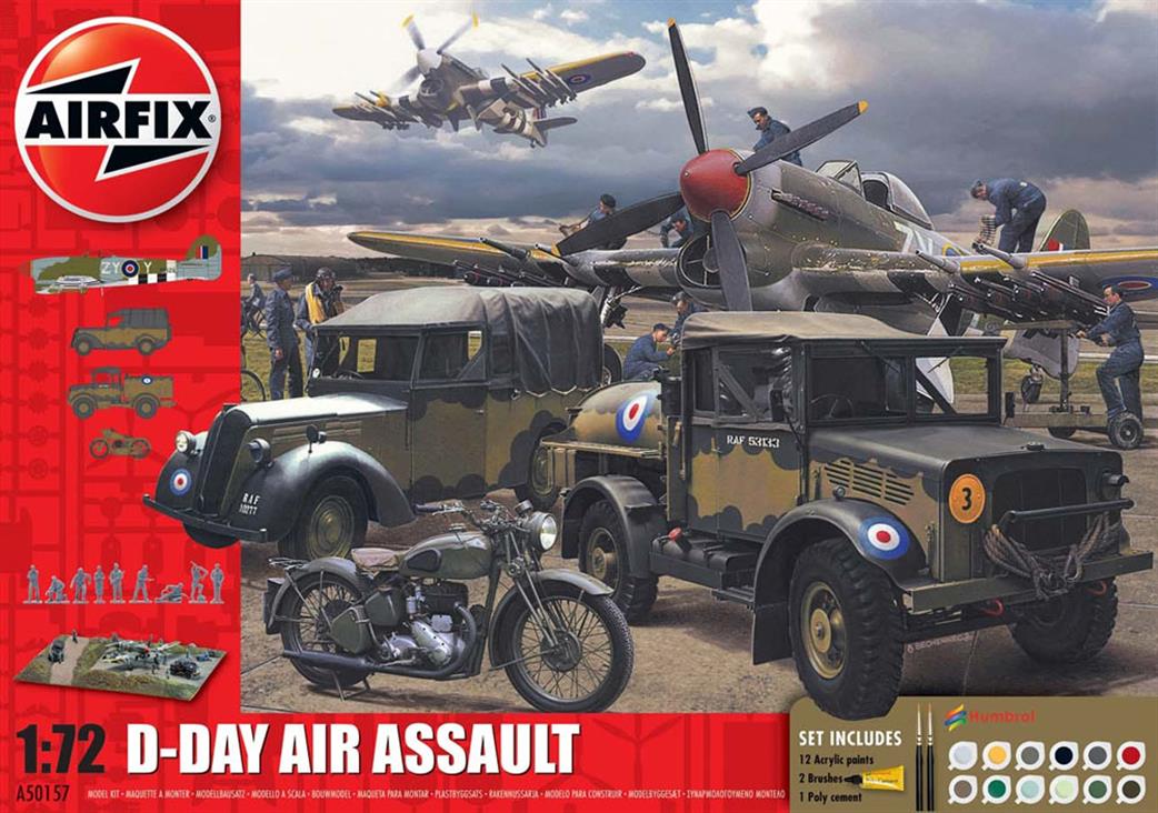 Airfix 1/72 A50157A D-Day Air Assault World War 2 Gift Set
