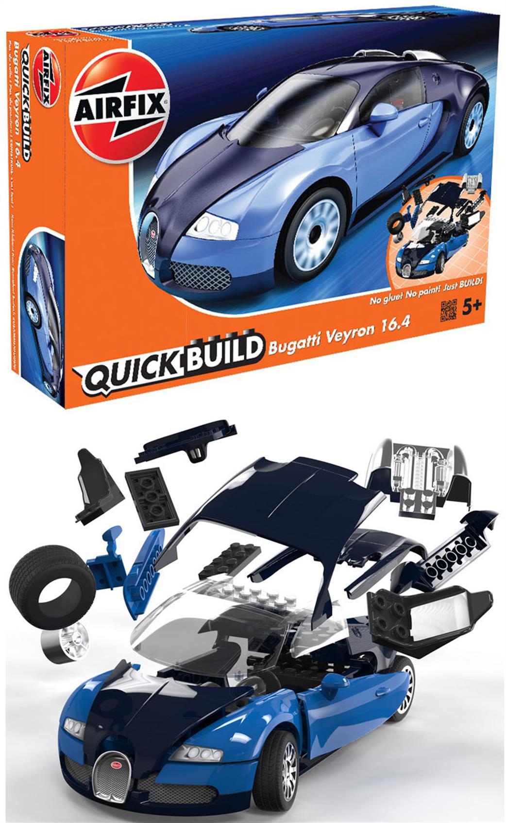Airfix  J6008 Quickbuild Bugatti Veyron Clip together Block Model