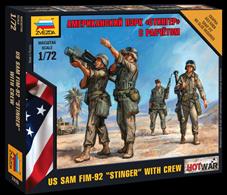 Zvezda 1/72 Modern US PZEK Stinger Missile with Crew 7416Paints are required