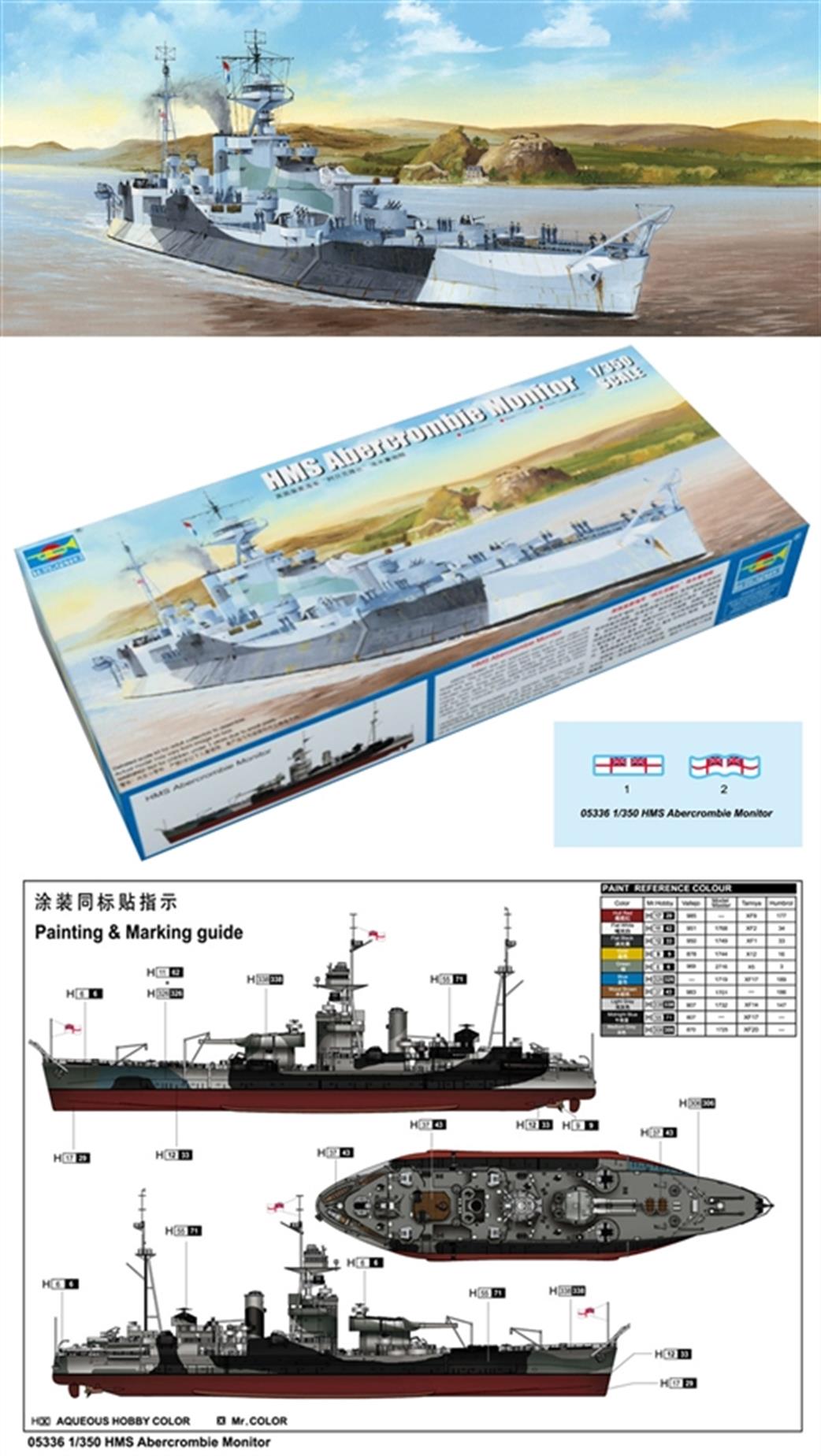 Trumpeter 05336 HMS Abercrombie Roberts Class Monitor WW2 Kit 1/350