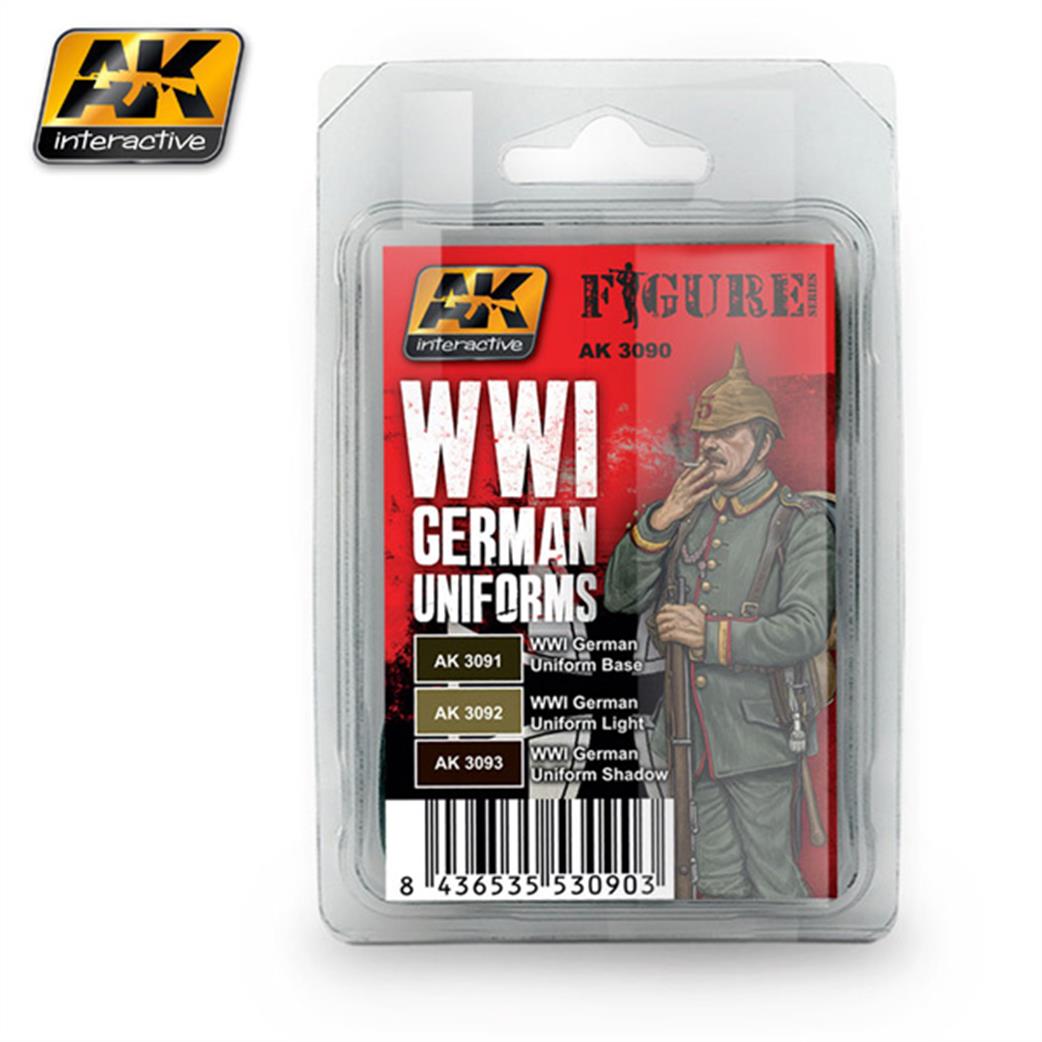 AK Interactive  AK3090 WW1 German Uniform Paint Set