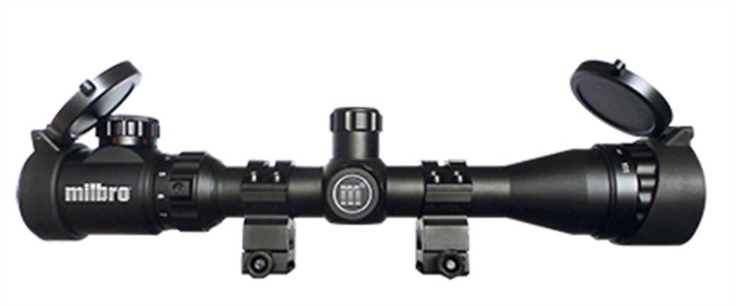 Milbro  MIL3-9x32AOEG 3-9 x 32 Rifle Scope with Air Gun Mounts