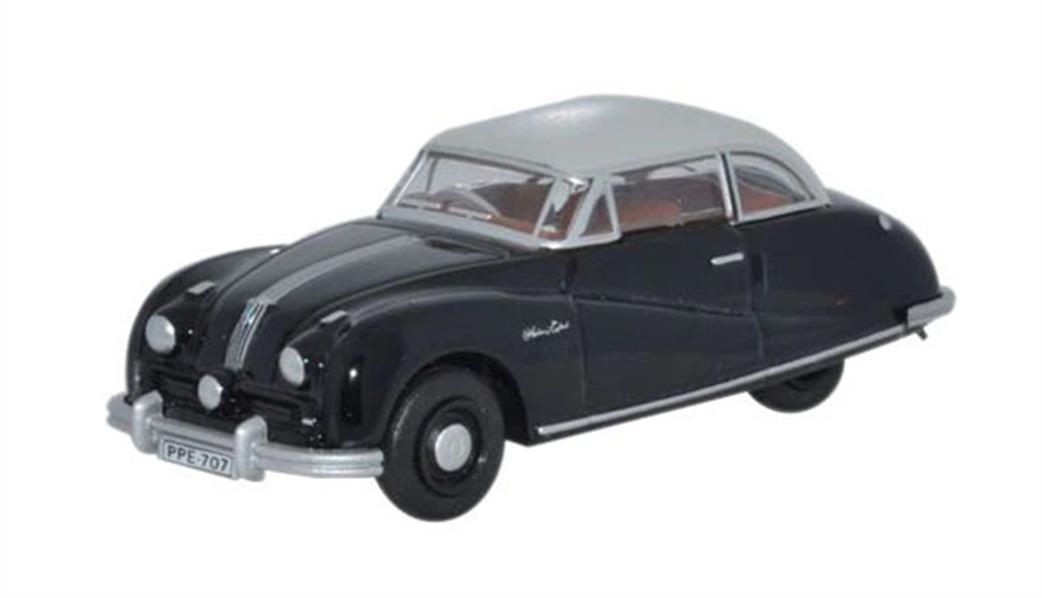 Oxford Diecast 1/76 76ATL003 Austin Atlantic Saloon Black & Grey Gaydon