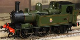 New batch of the GWR 48xx/14xx and 58xx class 0-4-2T engines announced late 2022. Delivery schedule to be advised.A detailed model of these useful GWR small tank engines, equally at home with stopping services on mainlines and handling all services on many branchlines. The Dapol model features a diecast running plate for added weight, compensated chassis for smooth running and Dapols 'quick fit' DCC board.Model of BR 1472 finished in British Railways lined green livery with early lion over wheel emblems.