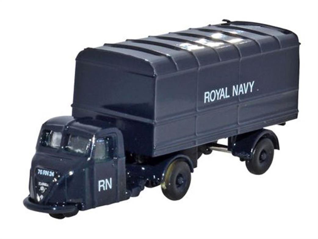 Oxford Diecast NRAB010 Scammell Scarab Van Trailer Royal Navy 1/148