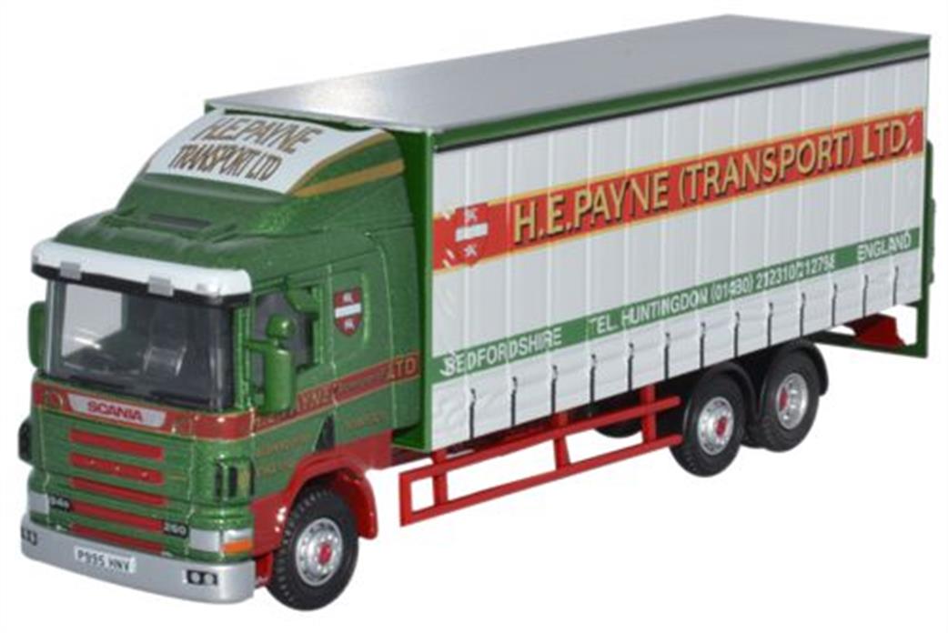 Oxford Diecast 1/76 76S94002 Scania 94D Curtainside H E Payne