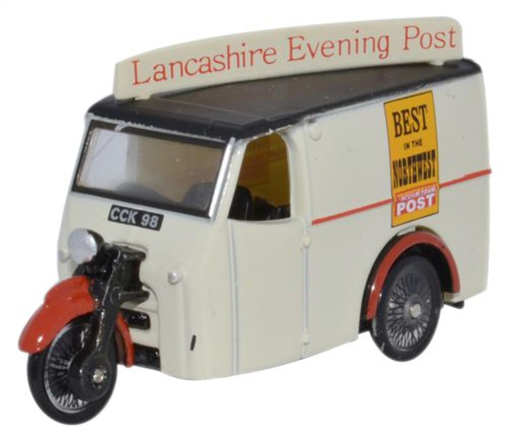 Oxford Diecast 1/76 76TV006 Tricycle Van Lancashire Evening Post