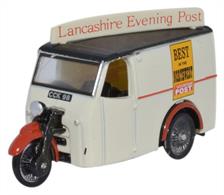 Oxford Diecast 1/76 Tricycle Van Lancashire Evening Post 76TV006Tricycle Van Lancashire Evening Post