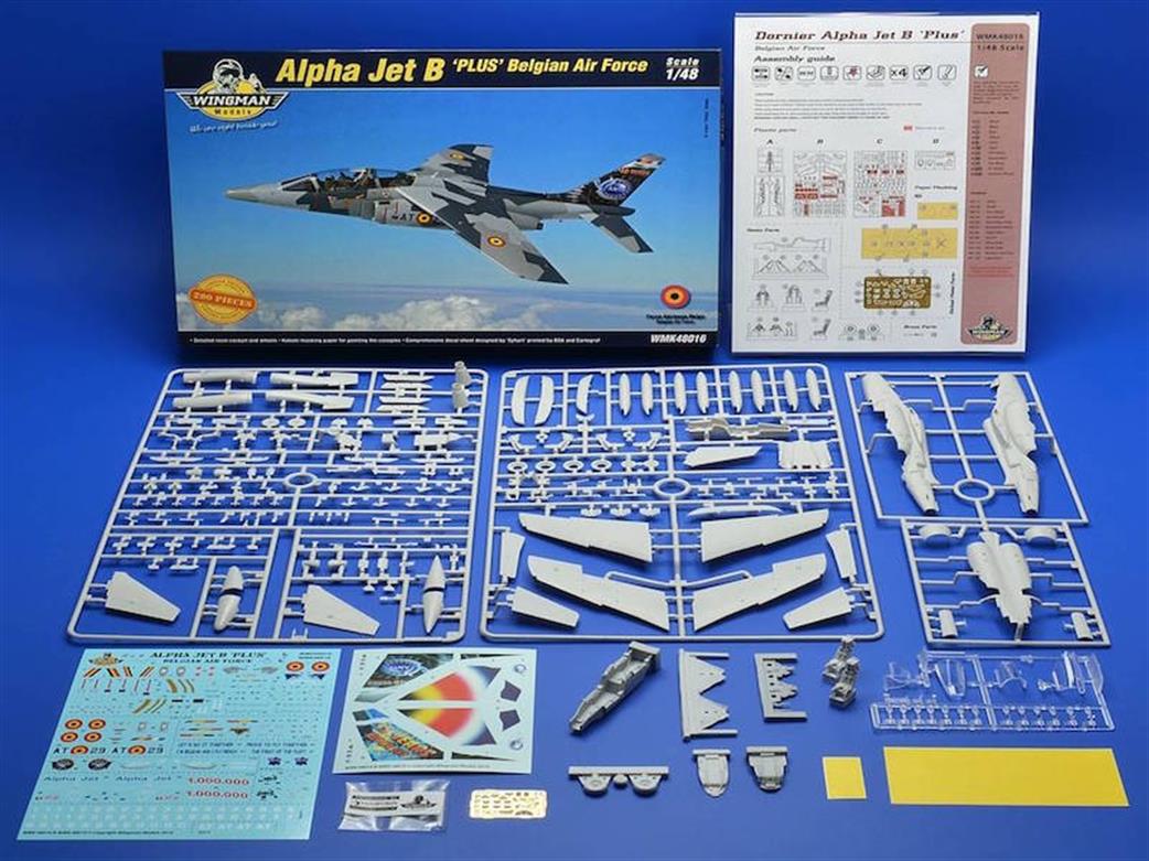 Wingman Models 1/48 48016 Alpha Jet B Plus Belgian Air Force Plastic Kit
