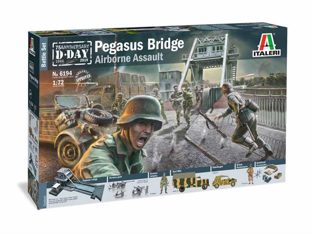 Italeri 1/72 6194 Pegasus Bridge Battle Set for Wargaming