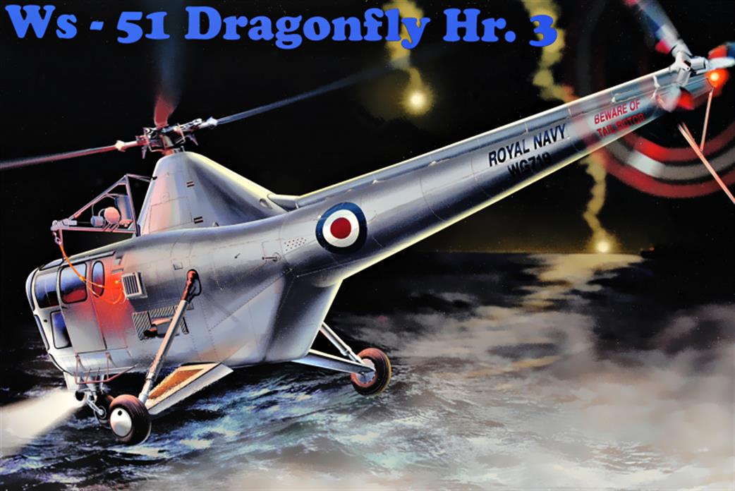 AMP 1/48 48004 Westland Dragonfly HR3 Plastic Helicopter Kit