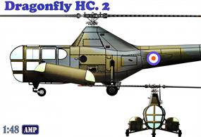 Westland WS-51 'Dragonfly' HC.2, rescue Helicopter kit, The set includes: 6 frames with details, 1 decal (sticker) 1 photoethed 4 frames of transparent plastic (canopy) 2 masks for model scheme for painting detailed instructions in English 