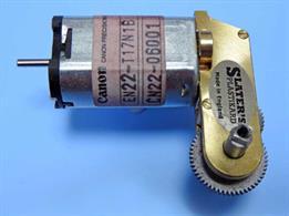 29:1 gear ratio; fitted with Canon EN22 Motor. For 3/16" driving axle. Suitable for GWR and other locos with driven axle under the cab.