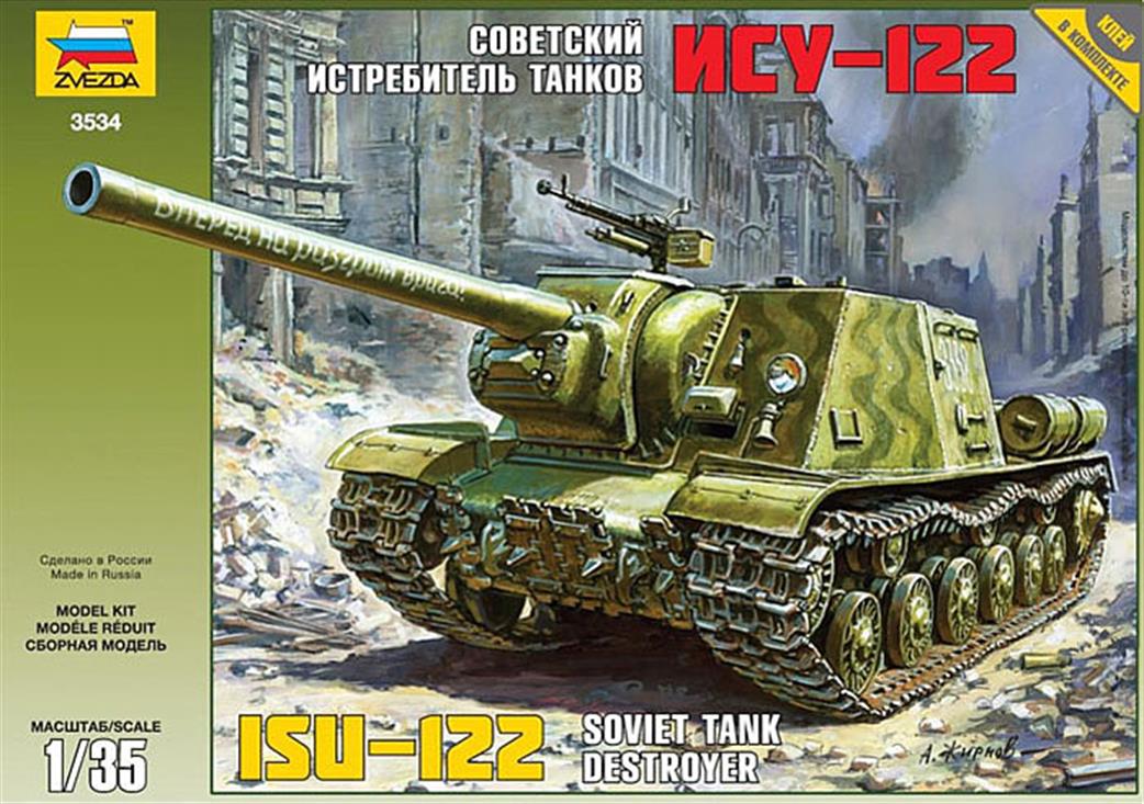 Zvezda 1/35 3534 ISU-122 Soviet Tank Destroyer Kit