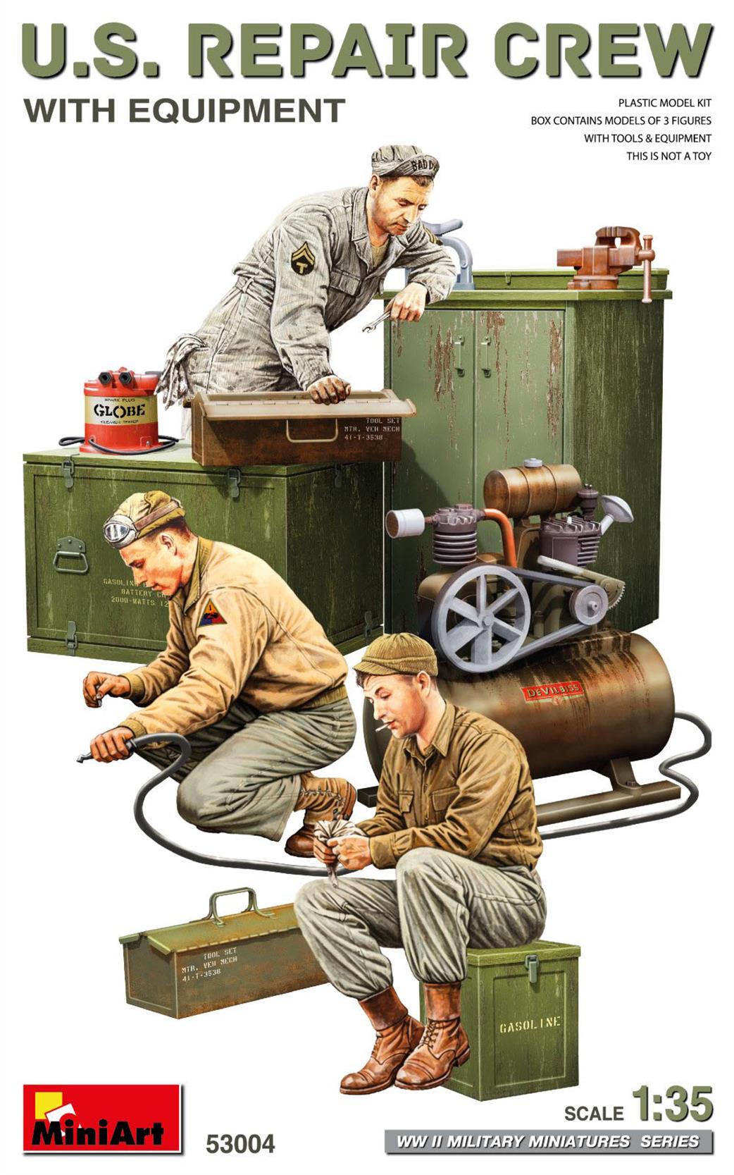 MiniArt 1/35 53004 US Repair Crew with Equipment Figure Set