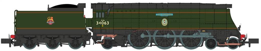 Dapol N 2S-034-003 BR 34063 229 Squadron Unrebuilt Bulleid Battle of Britain Green Early Emblem