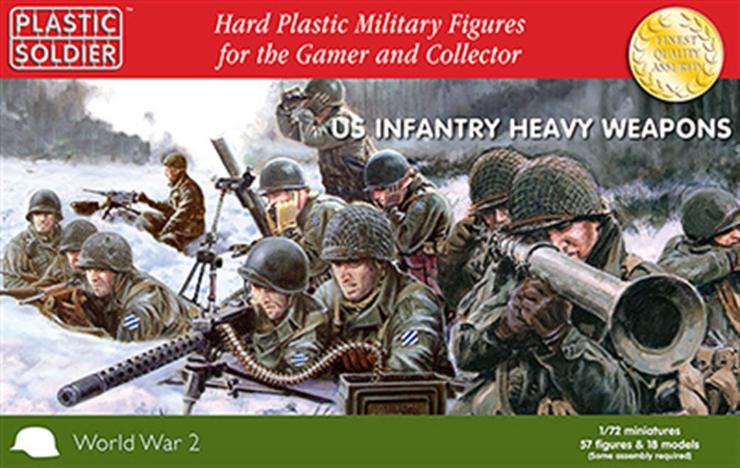 Plastic Soldier 1/72 WW2020007 WW2 Late War US Infantry Heavy Weapons 1944-45 Figure Set