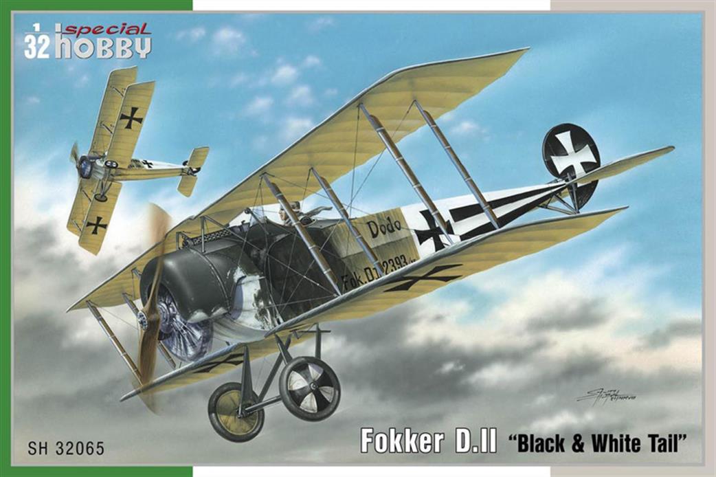 Special Hobby 1/32 SH32065 Fokker DII Black & White Tail WW1 Aircraft Kit