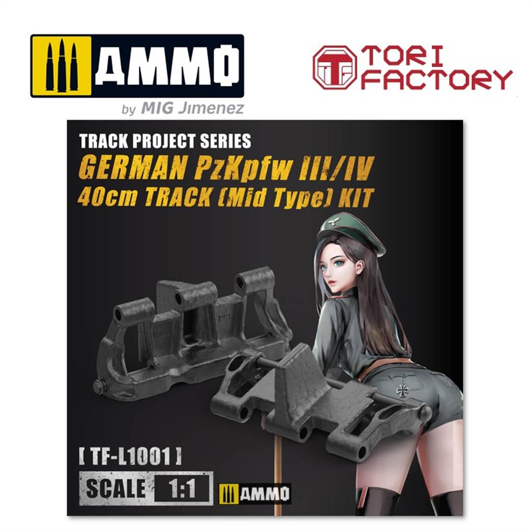 Tori Factory  TF-L1001 German PZKpfw III/IV 40ck Track & Figure Ltd kit