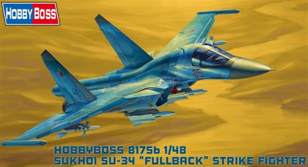 Hobbyboss 1/48 81756 Sukhoi SU-34 Fullback Russian Fighter Bomber Kit