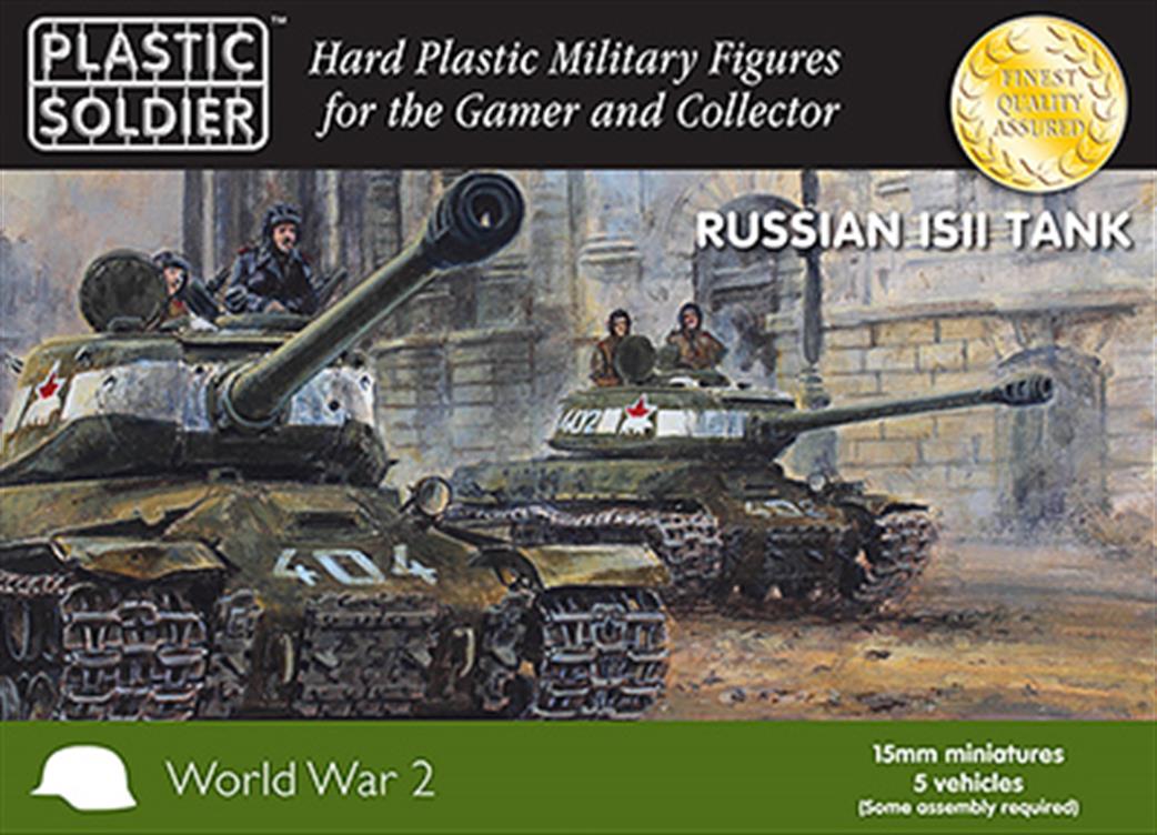 Plastic Soldier 15mm WW2V15024 Russian ISII Tank 5 Tanks in the Box