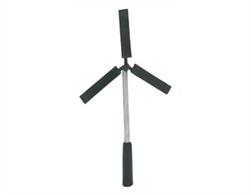 Model of a modern wind turbine.Seen alone creating renewable energy for a town or business and in groups or farms potting powering into the national grid.Width 3mm x Depth 51.5mm