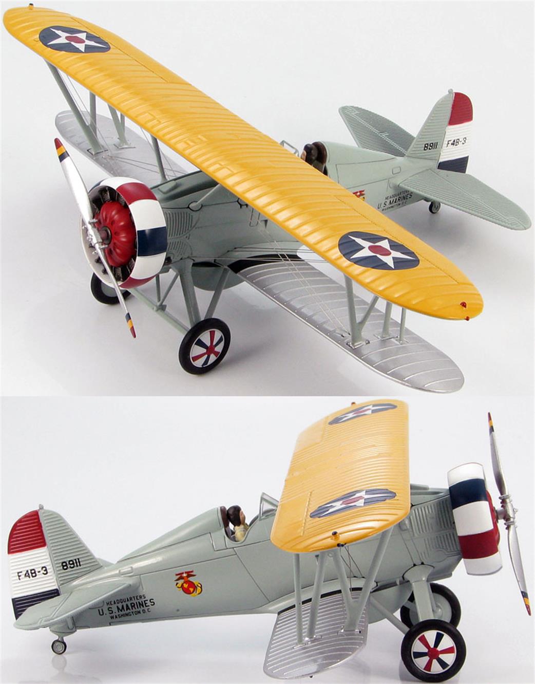 Hobby Master 1/48 HA7908 Boeing F4B-3  BuNo. A8911, Command Plane H.Q.,  US Marines, Washington, NAS Anacostia, 1930s