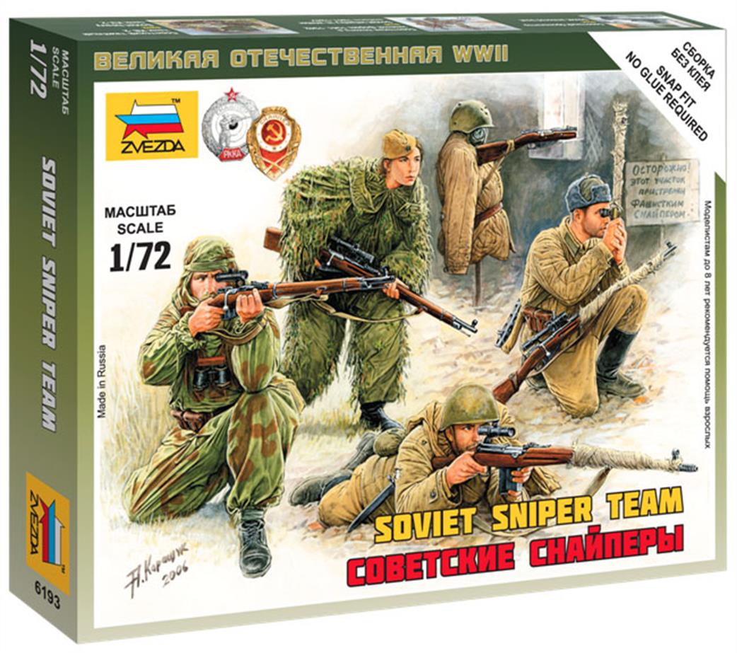 Zvezda 1/72 6193 Art of Tactic Soviet Snipers Set