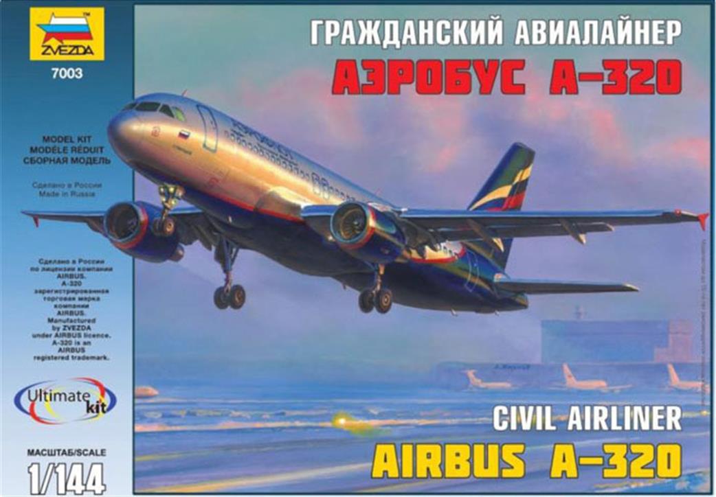 Zvezda 1/144 7003 Airbus A-320 Airliner Kit