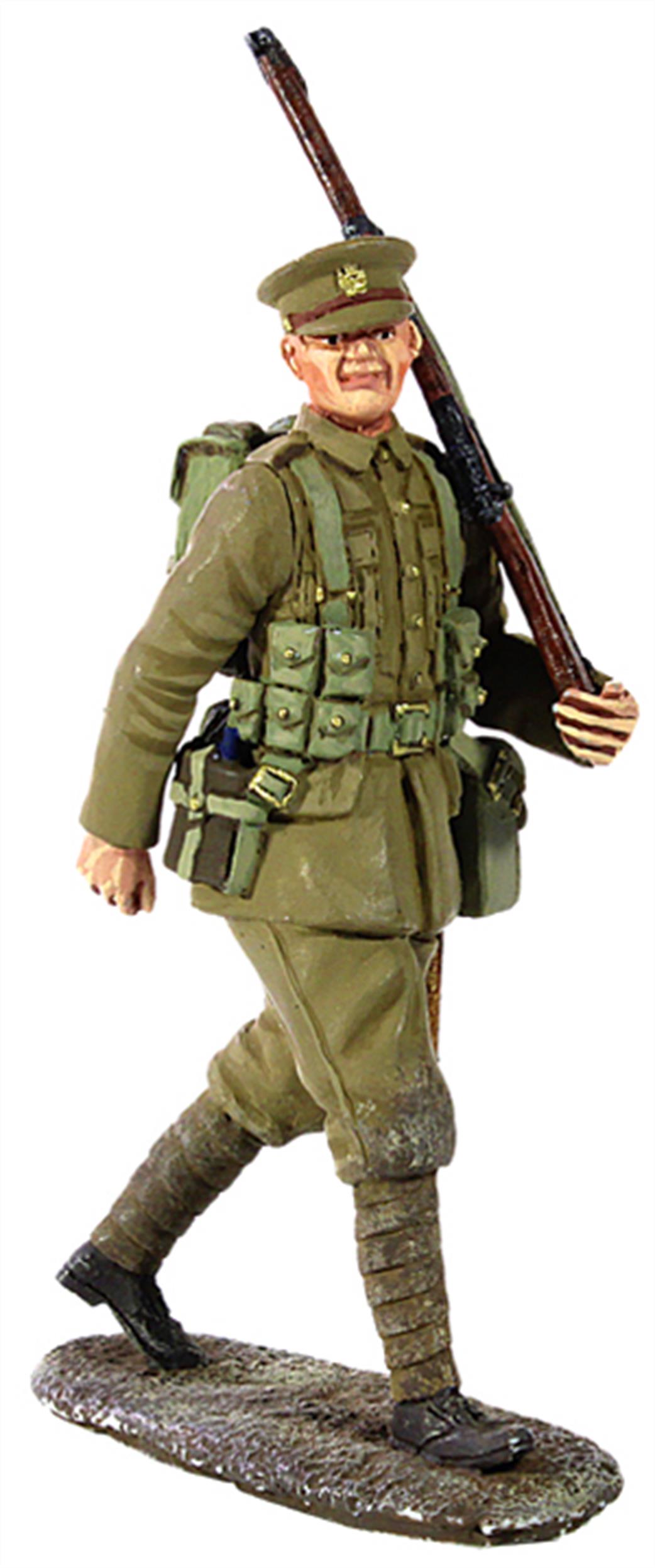 WBritain 23066 WW1 1914 British Infantry Figure Marching with Full Kit No.1 1/30