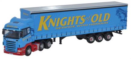 Oxford Diecast 1/148 Scania Curtainside Knights of Old NSCA004