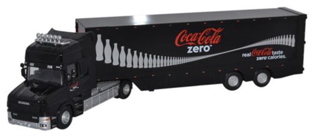 Oxford Diecast 76TCAB006CC Coca Cola Zero Scania T Cab Box Trailer  1/76