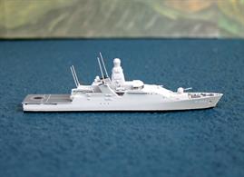 A 1/1250 scale fully assembled &amp; painted metal model of  P841 Zeeland, a Holland-class corvette/patrol vessel.of the Royal Netherlands Navy.