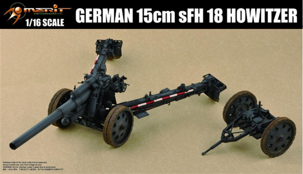 I Love Kit - Merit International 1/16 61603 German 15cm sfh 18 Howitzer Gun Kit