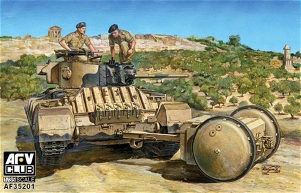 AFV 35201 Valentine Mk3 with Rotatrailer WW2 Tank Kit 1/35