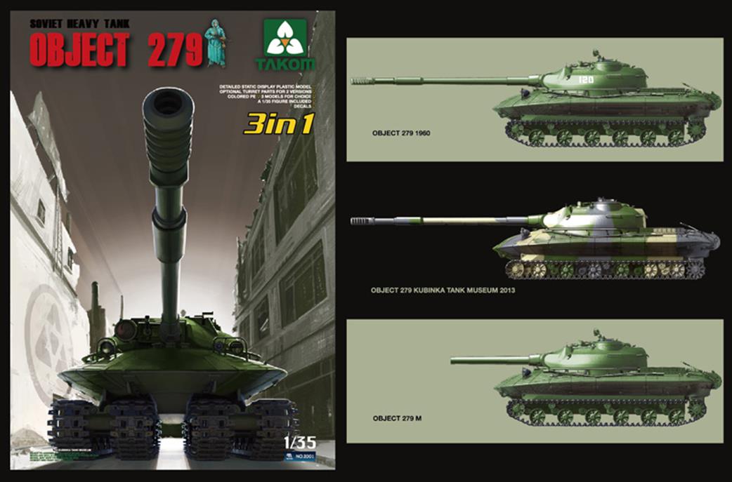 Takom 2001 Soviet Heavy Tank Object 279 3 in 1 Kit 1/35