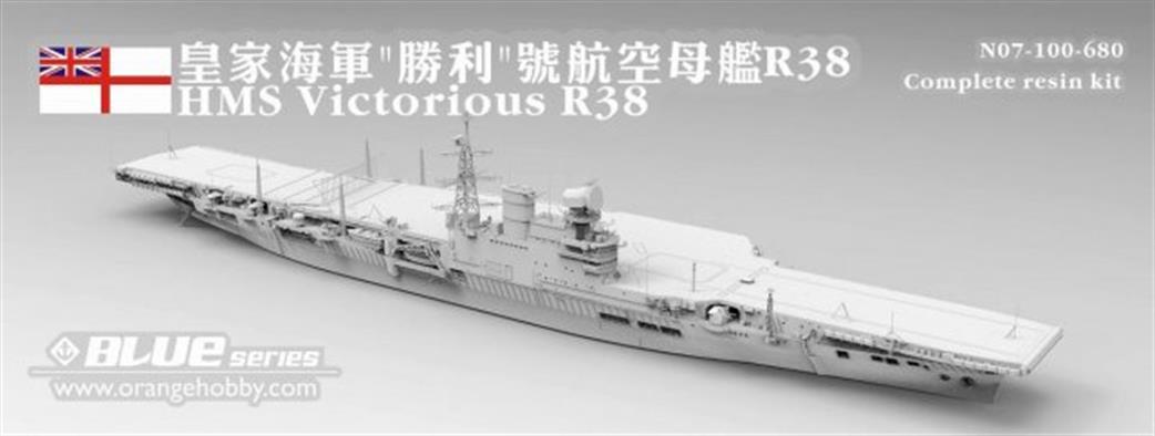 Orangehobby 1/700 N07-105-980 RN R38 HMS Victorious 1966 Aircraft Carrier Kit with All 26 Aircraft Models